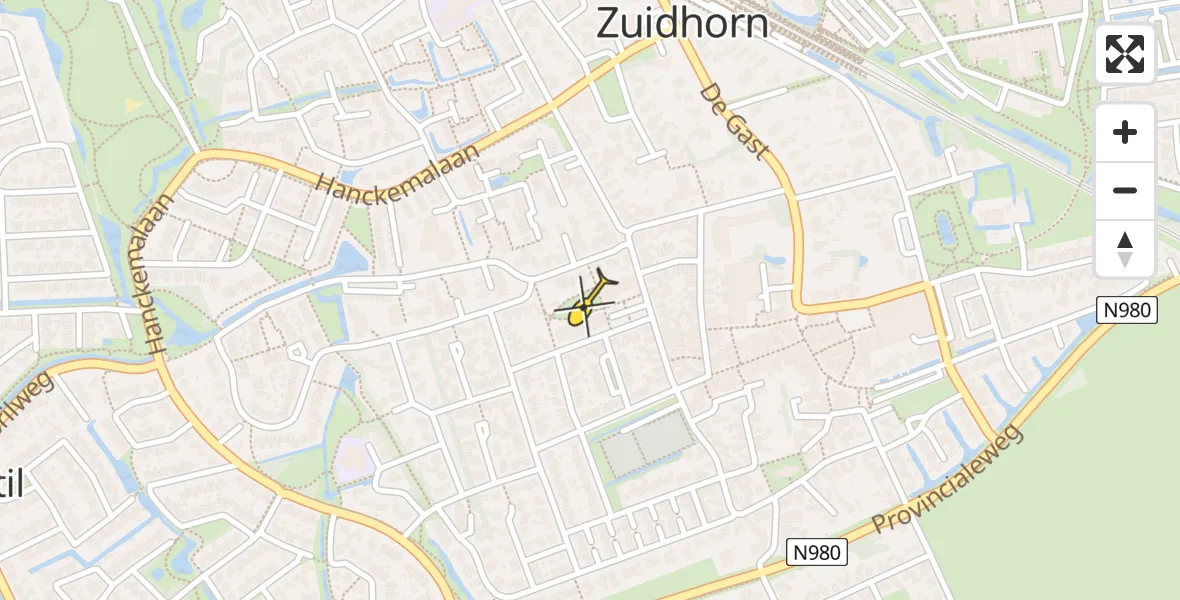 Routekaart van de vlucht: Lifeliner 4 naar Zuidhorn