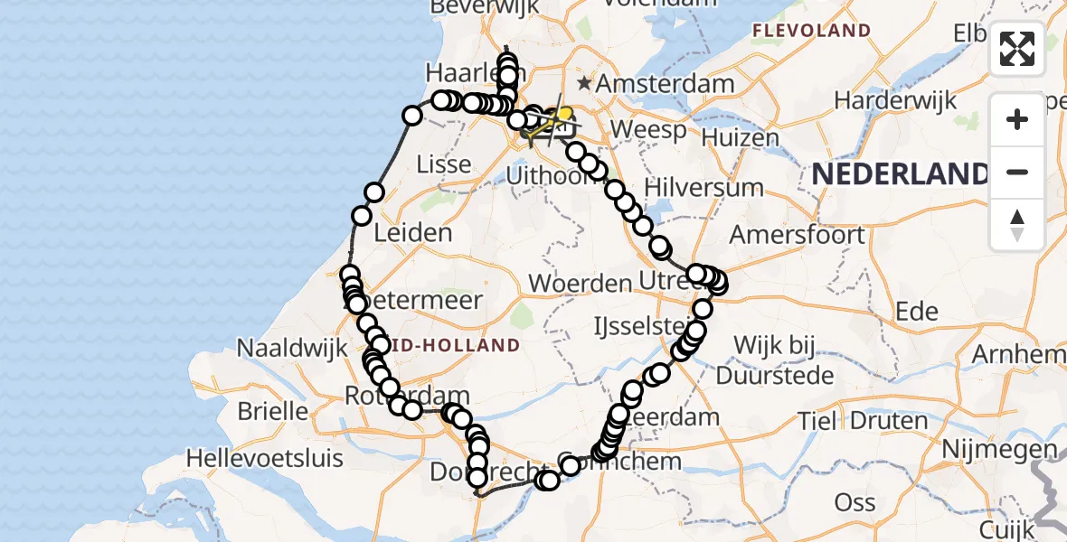 Routekaart van de vlucht: Politieheli naar Schiphol, Ceintuurbaan