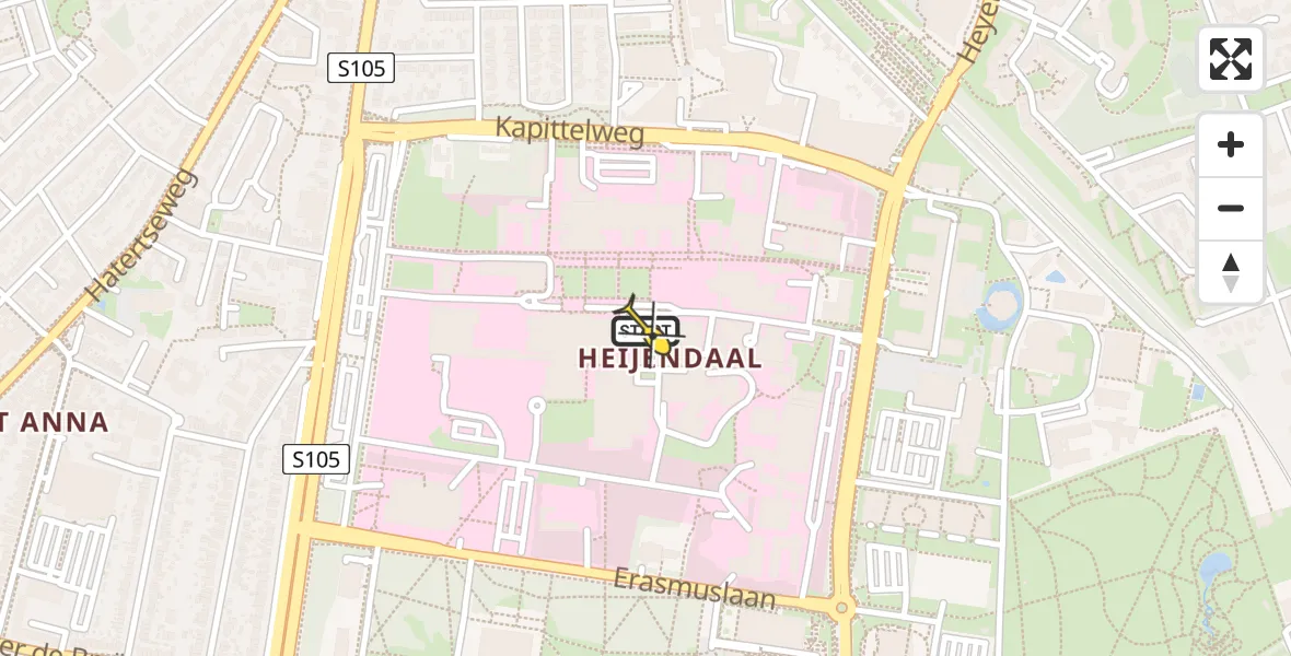 Routekaart van de vlucht: Lifeliner 3 naar Radboud Universitair Medisch Centrum, Geert Grooteplein Zuid