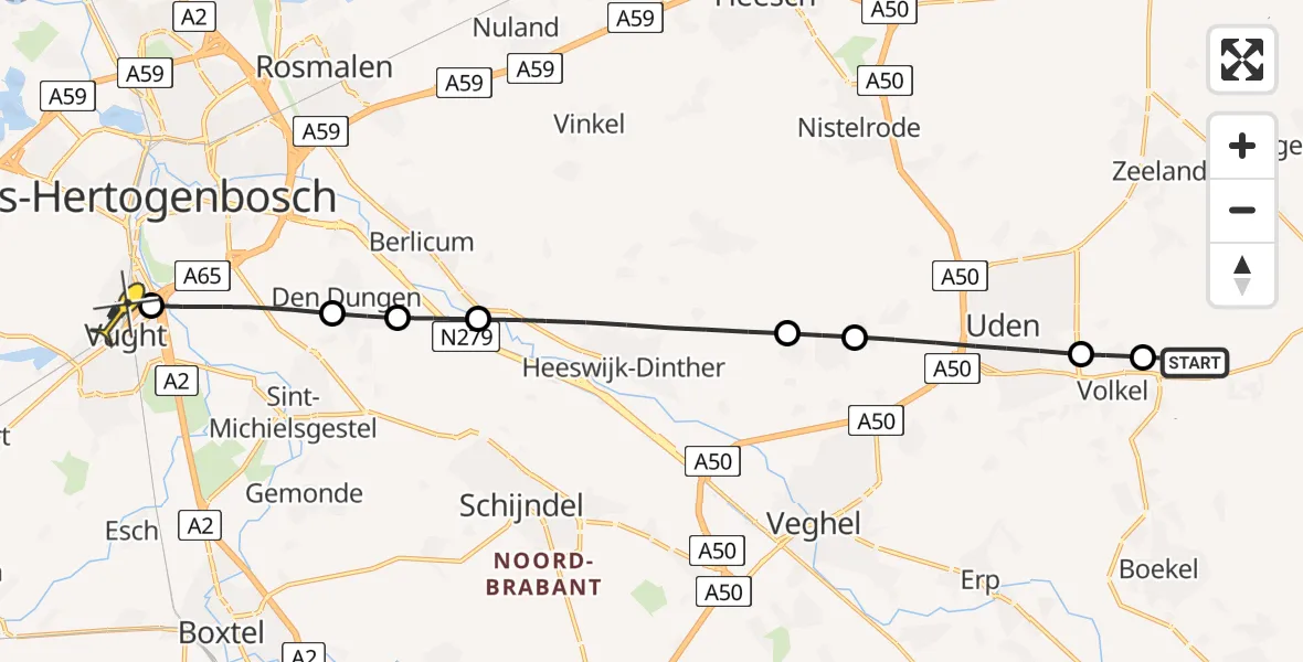 Routekaart van de vlucht: Lifeliner 3 naar Vught, Venstraat
