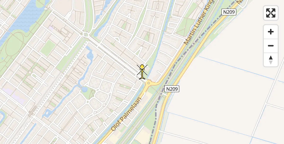 Routekaart van de vlucht: Lifeliner 2 naar Zoetermeer