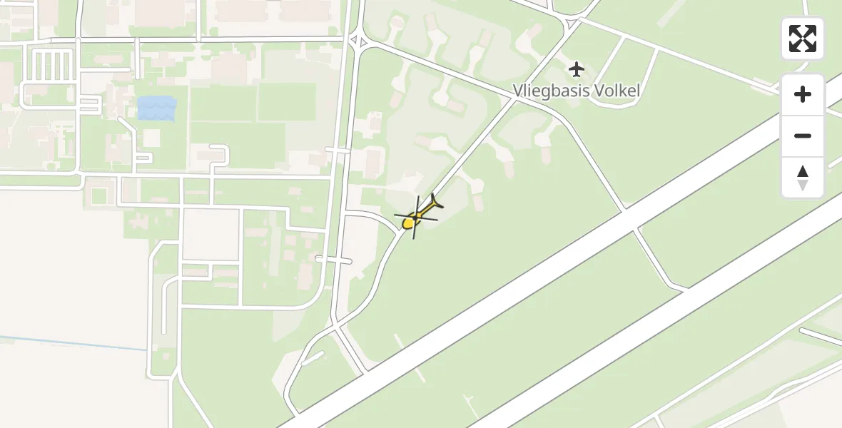 Routekaart van de vlucht: Lifeliner 3 naar Vliegbasis Volkel