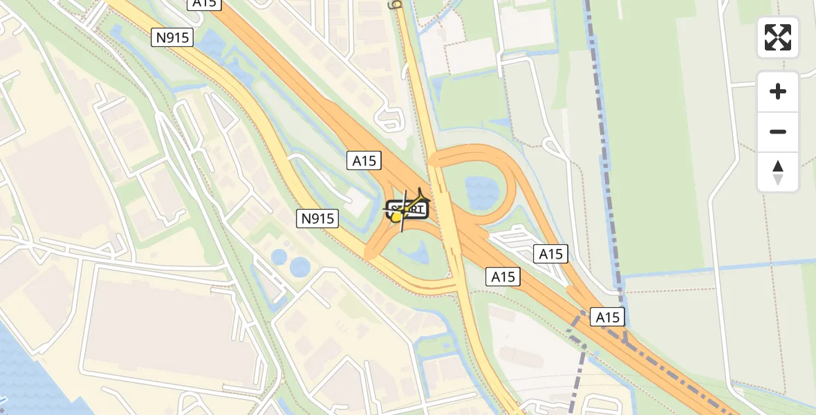 Routekaart van de vlucht: Lifeliner 2 naar Alblasserdam