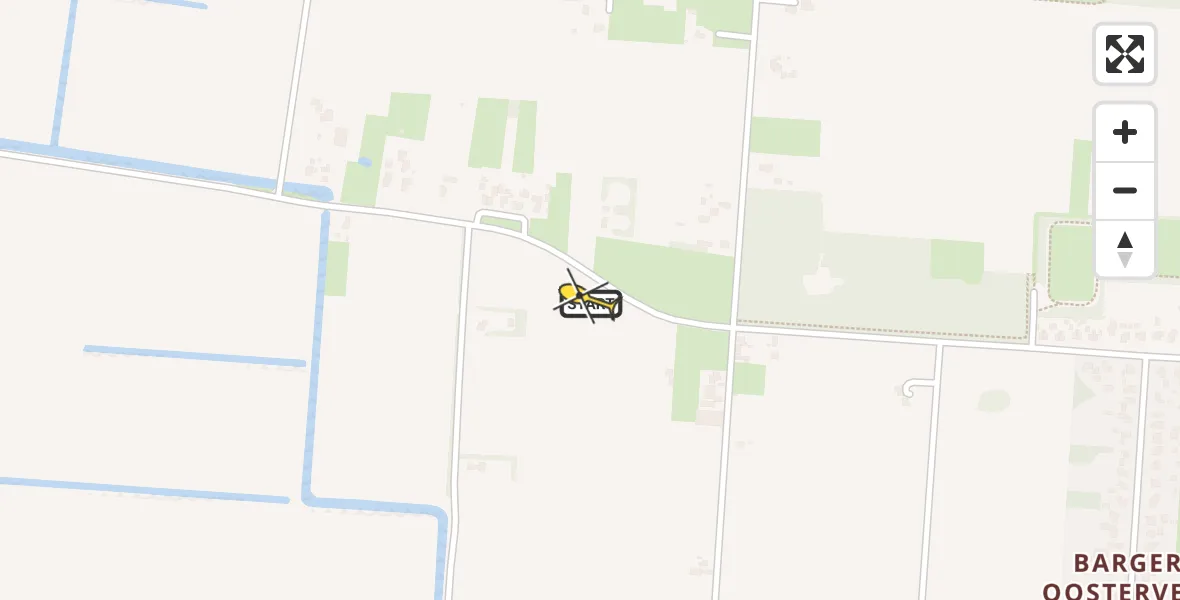 Routekaart van de vlucht: Lifeliner 4 naar Klazienaveen, Veenhoeksweg