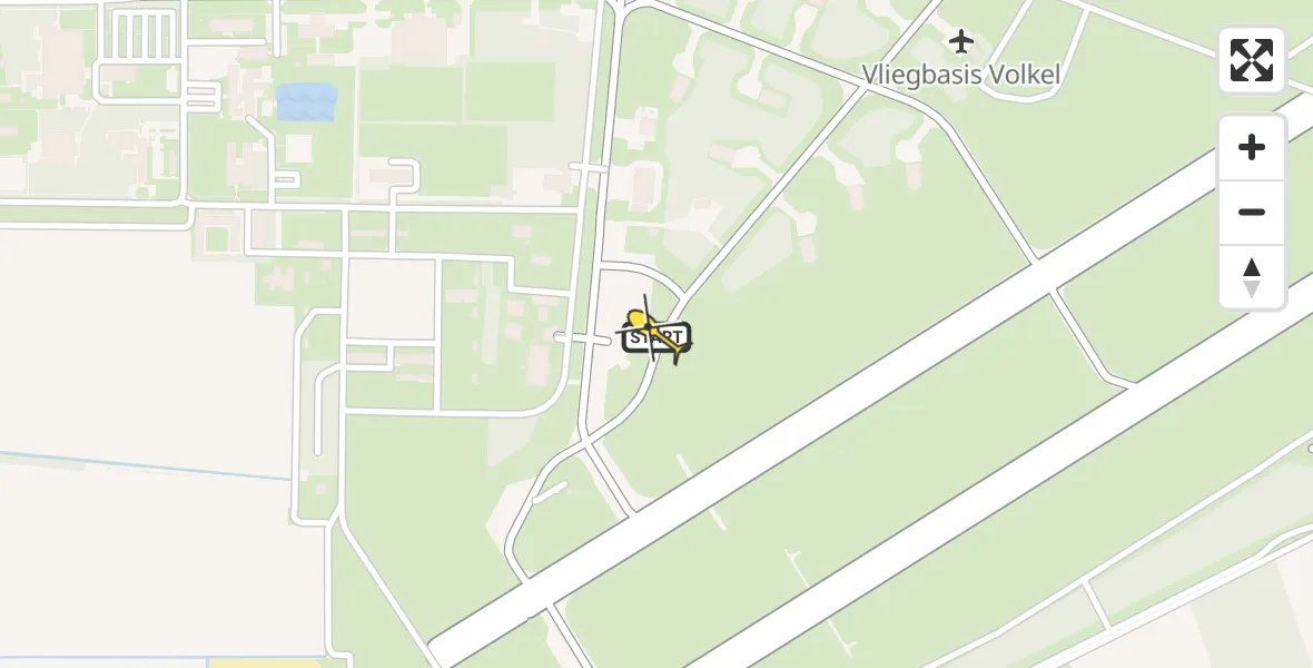 Routekaart van de vlucht: Lifeliner 3 naar Vliegbasis Volkel, Zeelandsedijk