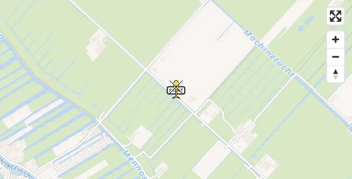 Routekaart van de vlucht: Lifeliner 1 naar Mijdrecht, Westerlandweg