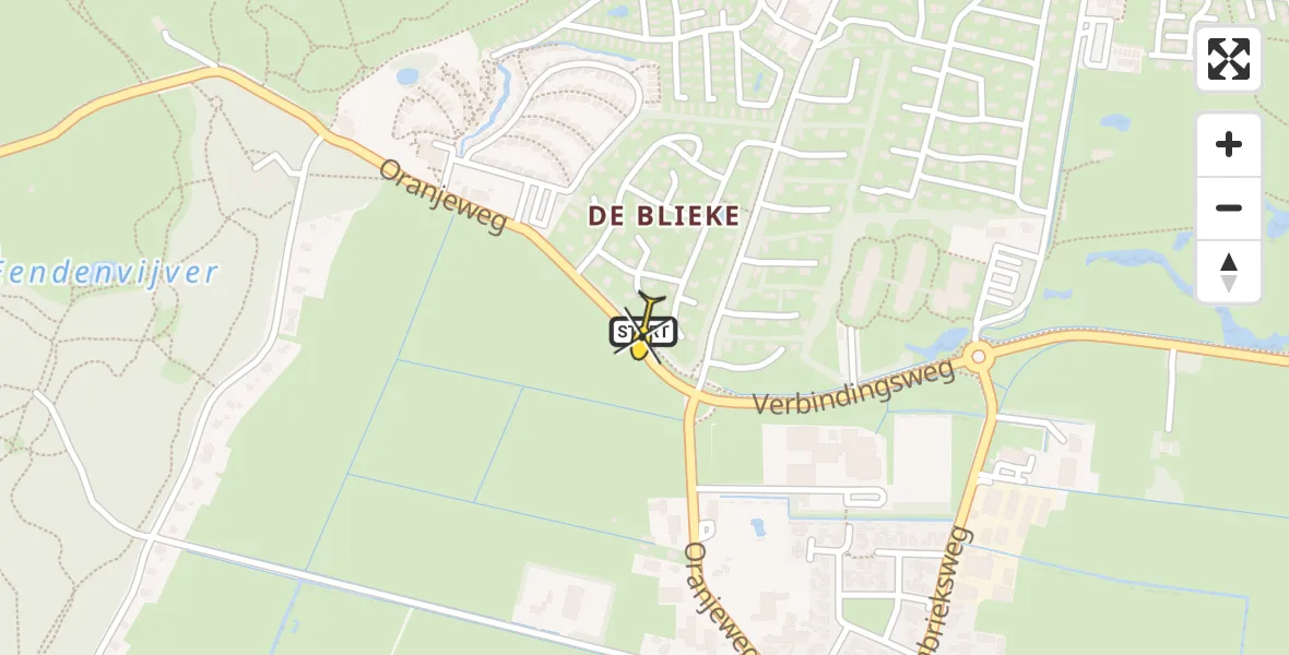 Routekaart van de vlucht: Ambulanceheli naar Hollum, De Blieke