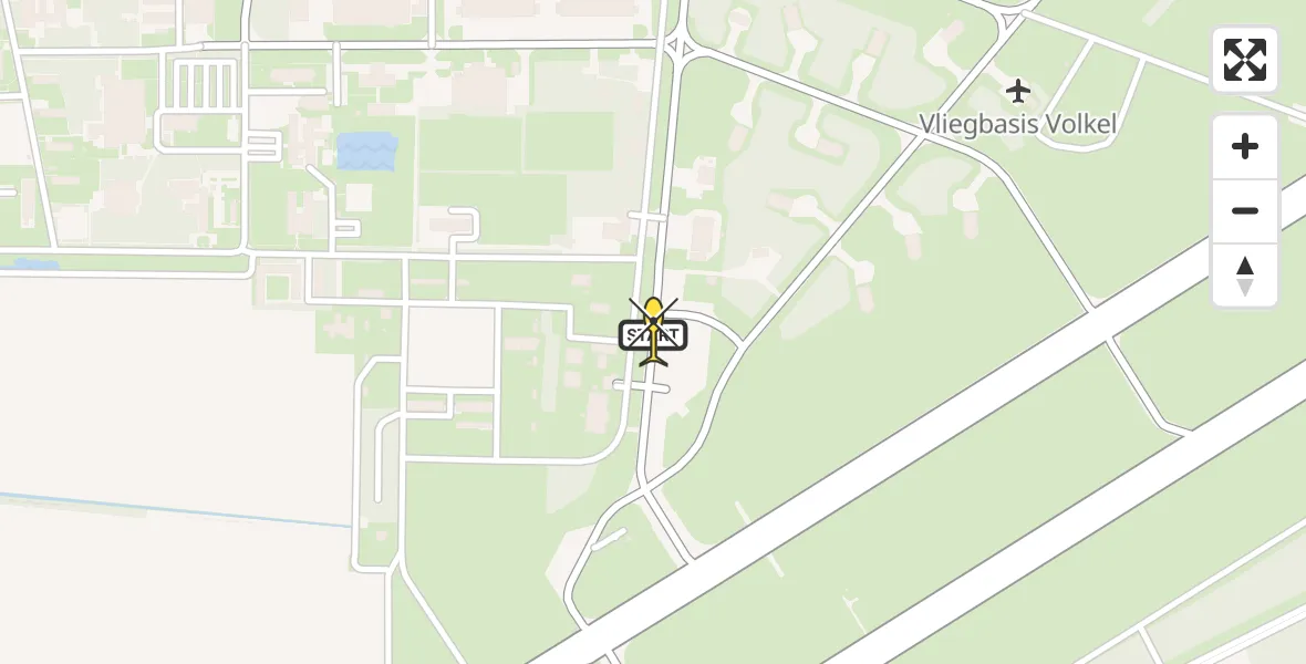 Routekaart van de vlucht: Lifeliner 3 naar Vliegbasis Volkel, Zeelandsedijk