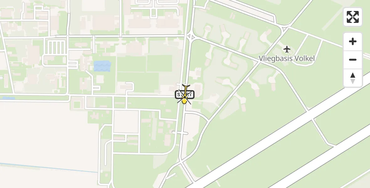 Routekaart van de vlucht: Lifeliner 3 naar Vliegbasis Volkel, Zeelandsedijk