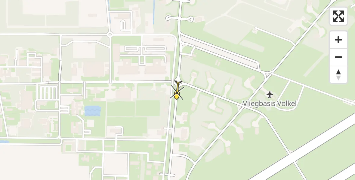 Routekaart van de vlucht: Lifeliner 3 naar Vliegbasis Volkel