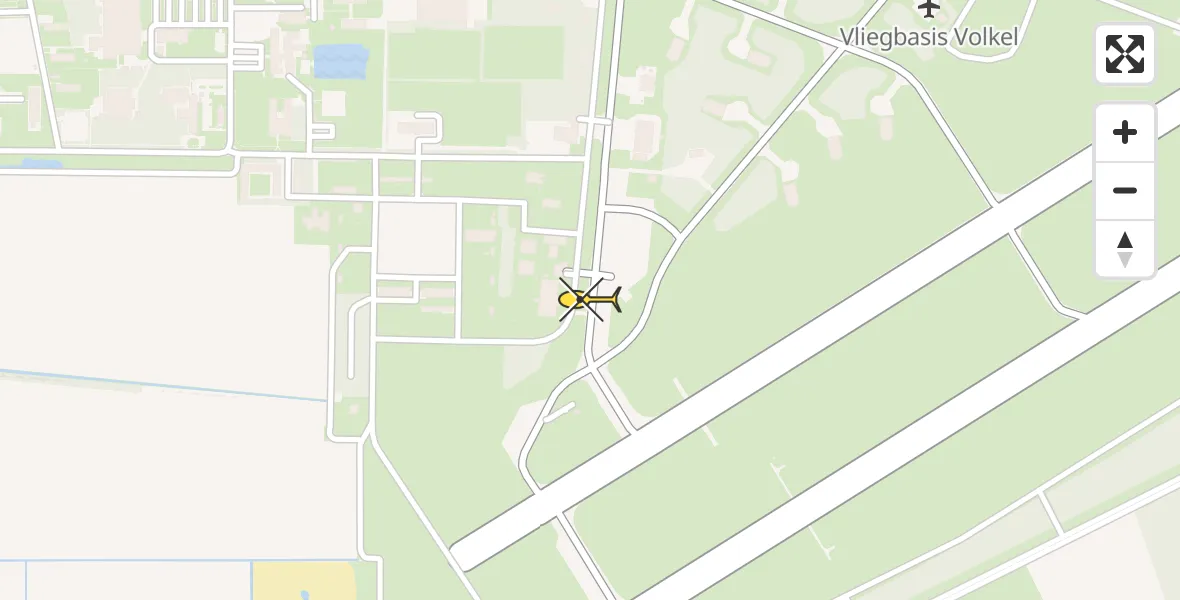 Routekaart van de vlucht: Lifeliner 3 naar Vliegbasis Volkel