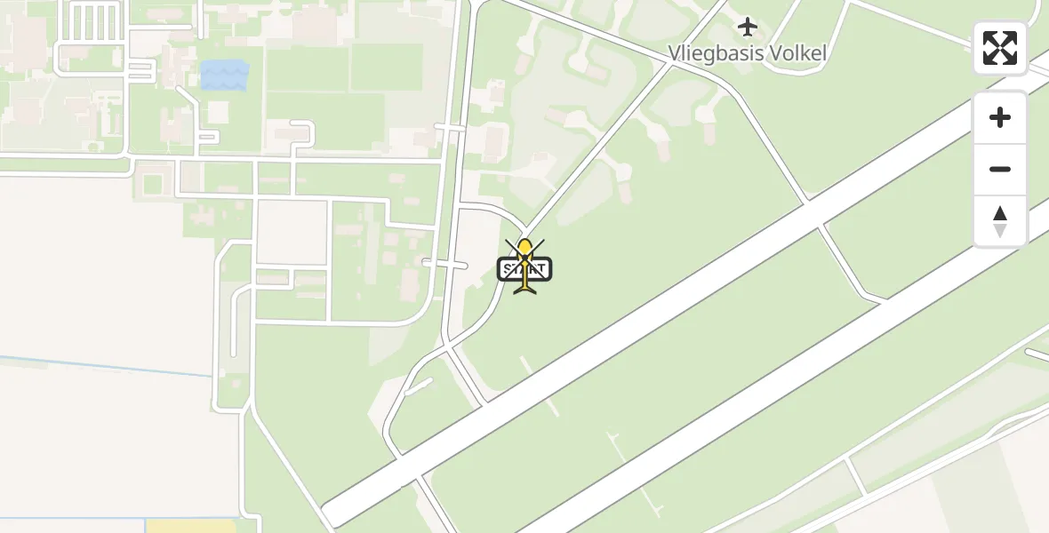 Routekaart van de vlucht: Lifeliner 3 naar Vliegbasis Volkel, Zeelandsedijk