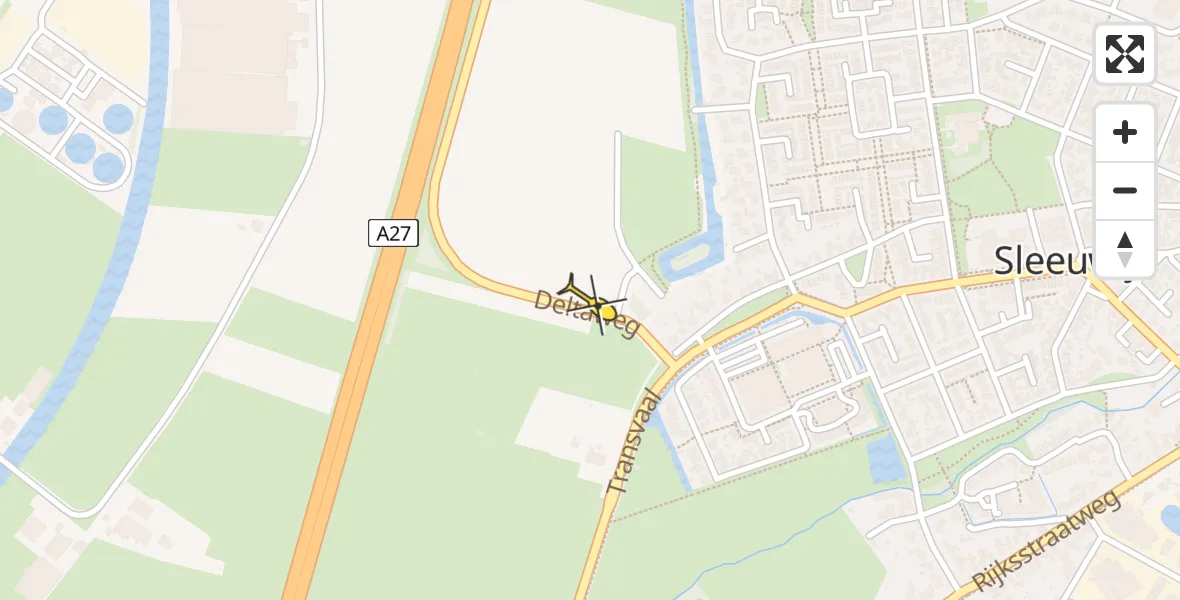 Routekaart van de vlucht: Lifeliner 2 naar Sleeuwijk