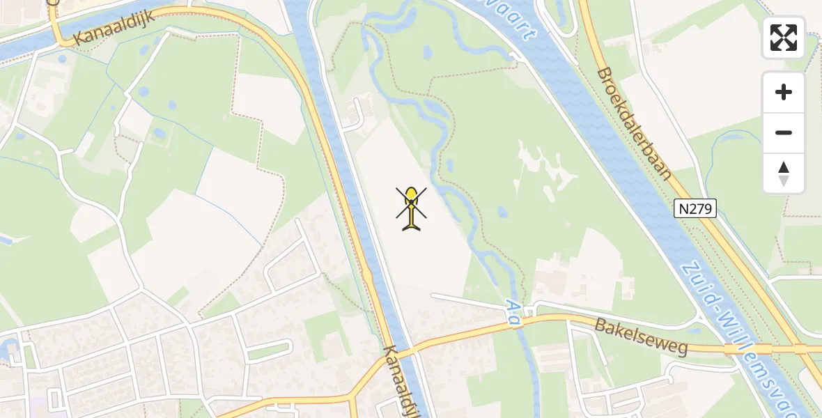 Routekaart van de vlucht: Lifeliner 3 naar Aarle-Rixtel