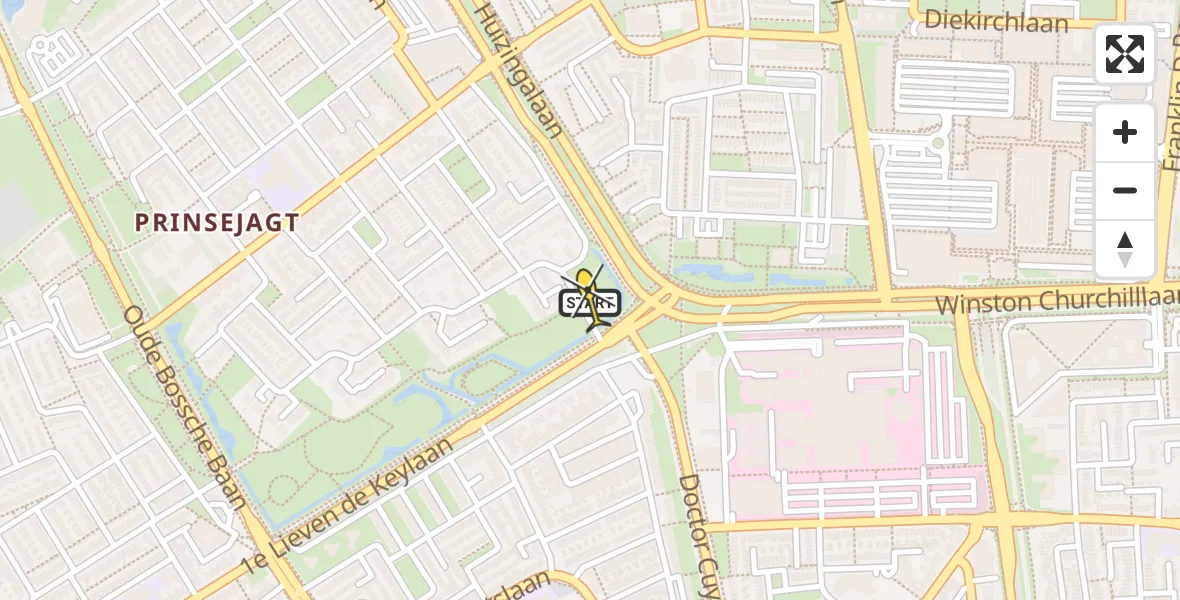 Routekaart van de vlucht: Lifeliner 3 naar Eindhoven, Boostenweg