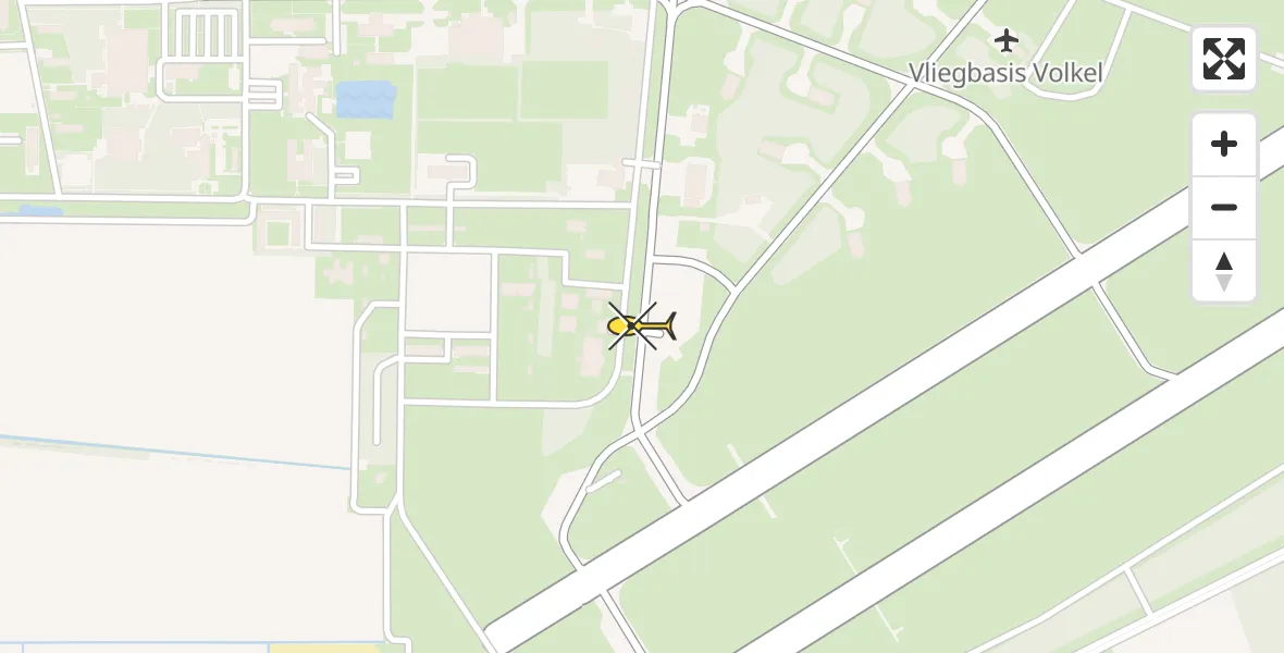 Routekaart van de vlucht: Lifeliner 3 naar Vliegbasis Volkel