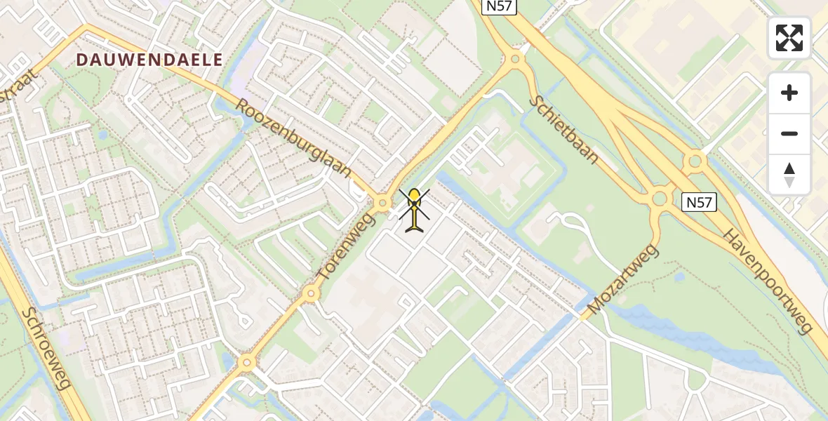 Routekaart van de vlucht: Lifeliner 2 naar Middelburg