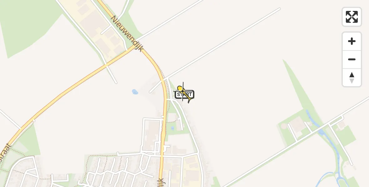 Routekaart van de vlucht: Lifeliner 2 naar Axel, Oudeweg