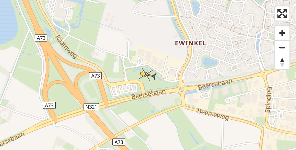 Routekaart van de vlucht: Lifeliner 3 naar Cuijk