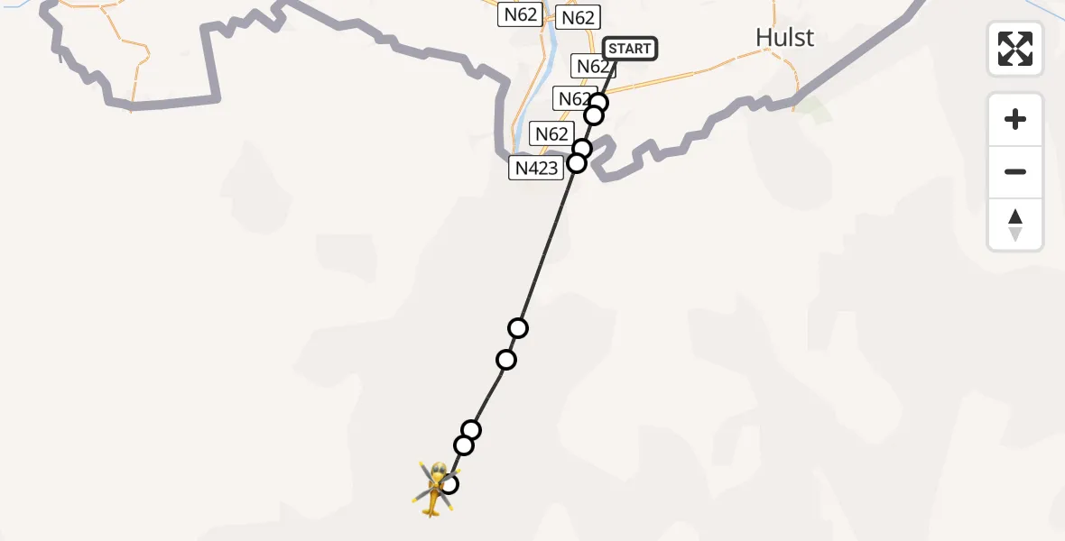 Vluchtroute Traumahelikopter Axel - , 29 september 2025, 11:53