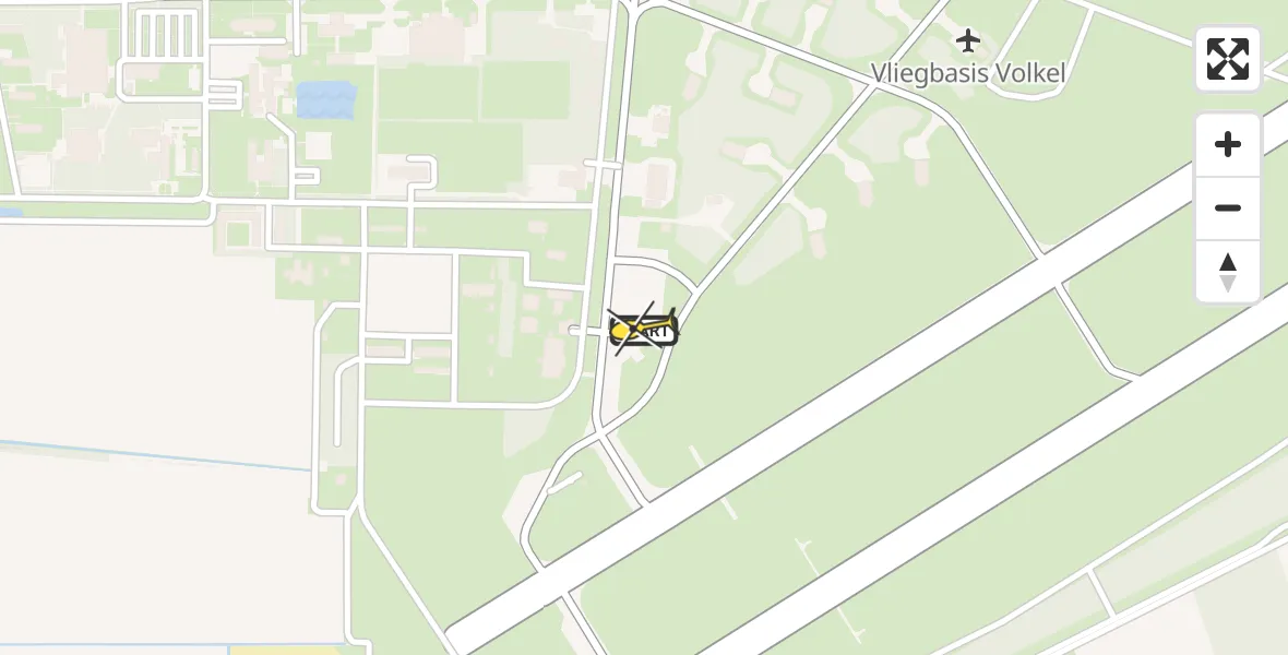 Routekaart van de vlucht: Lifeliner 3 naar Vliegbasis Volkel, Zeelandsedijk