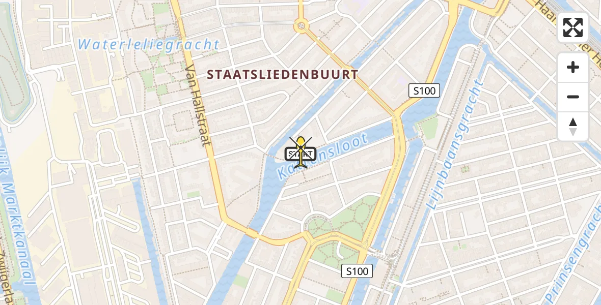 Routekaart van de vlucht: Lifeliner 1 naar Amsterdam, Jacob Catskade