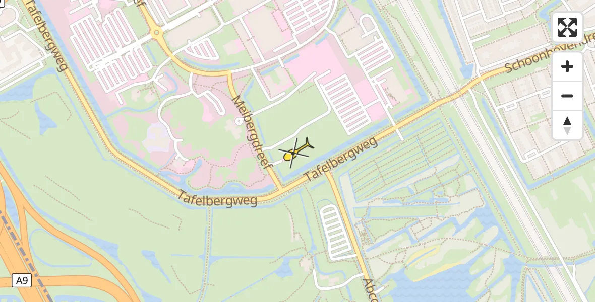 Routekaart van de vlucht: Lifeliner 4 naar Academisch Medisch Centrum (AMC)