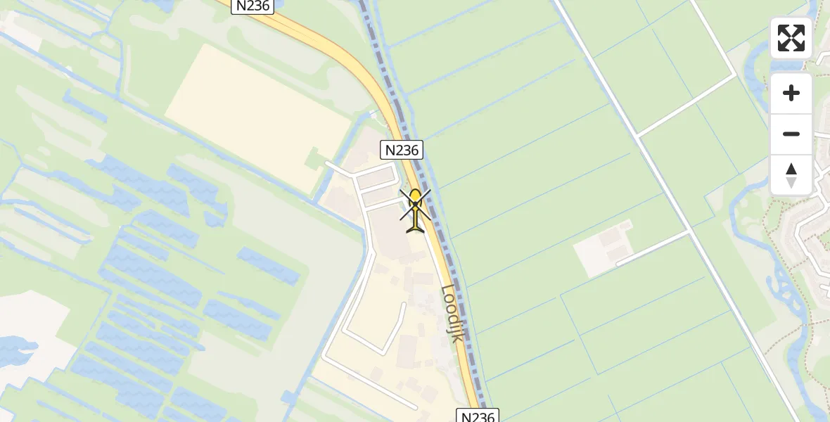 Routekaart van de vlucht: Lifeliner 2 naar 's-Graveland