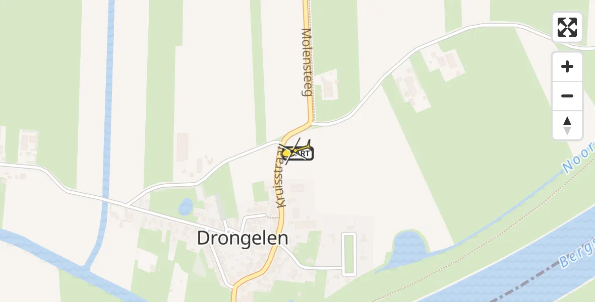 Routekaart van de vlucht: Lifeliner 3 naar Drongelen, Kruisstraat