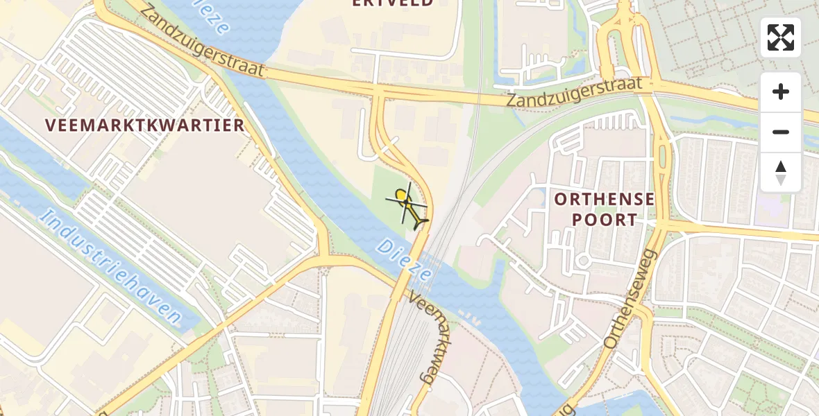 Routekaart van de vlucht: Lifeliner 2 naar 's-Hertogenbosch