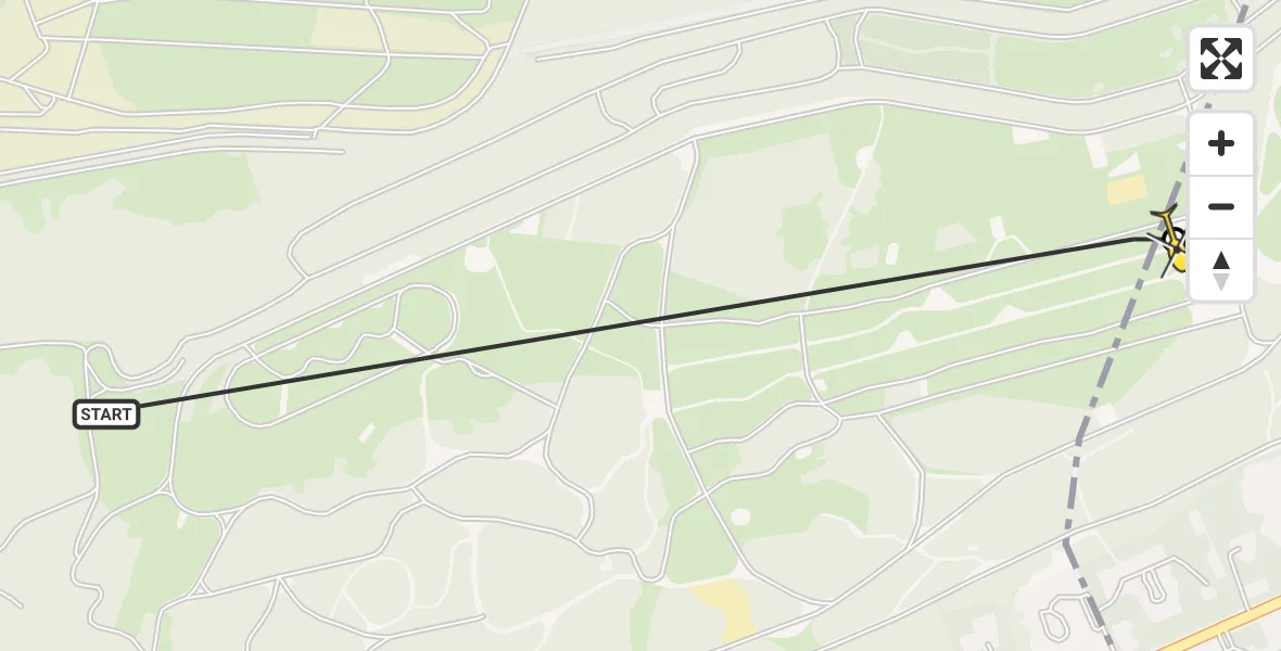 Routekaart van de vlucht: Politieheli naar Amersfoort, Barchman Wuytierslaan