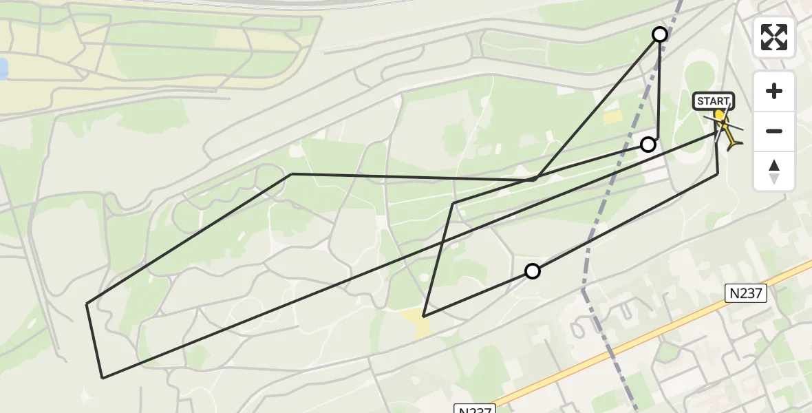 Routekaart van de vlucht: Politieheli naar Amersfoort, Amersfoortsestraat