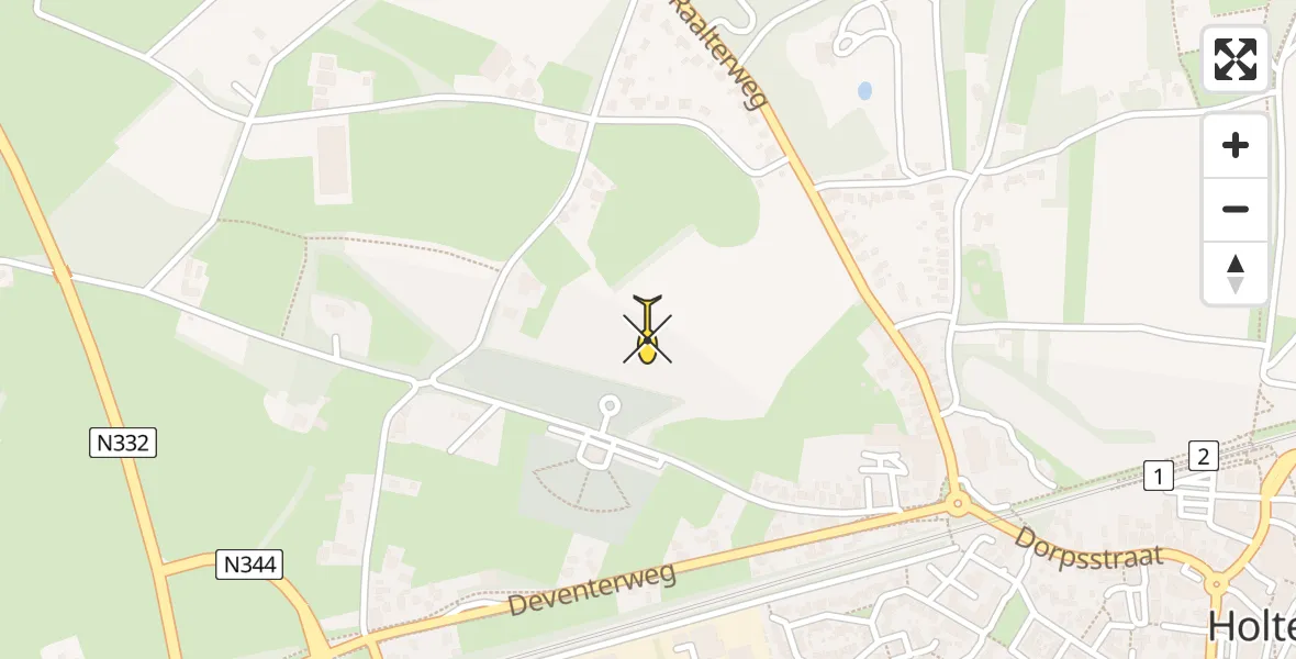 Routekaart van de vlucht: Lifeliner 4 naar Holten