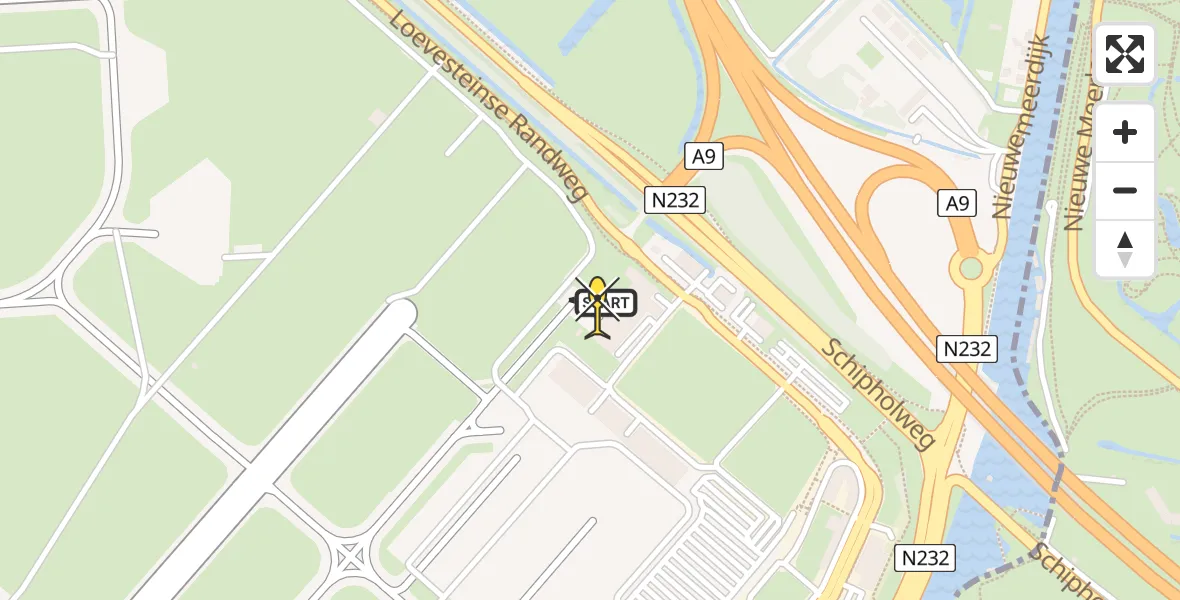 Routekaart van de vlucht: Politieheli naar Schiphol, Walaardt Sacréstraat