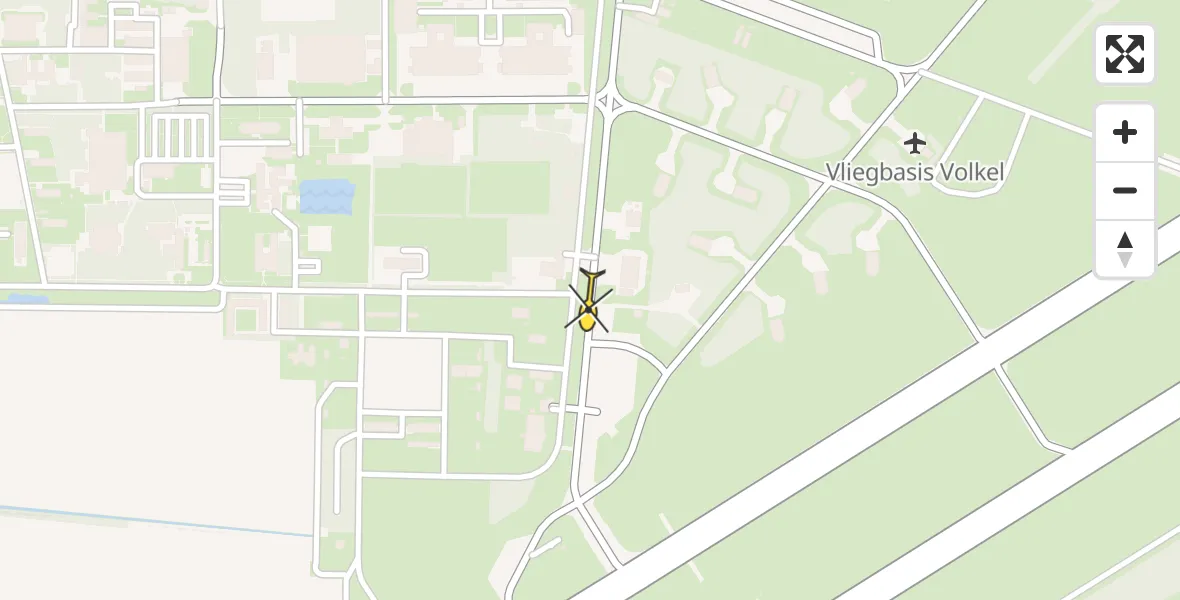 Routekaart van de vlucht: Lifeliner 3 naar Vliegbasis Volkel
