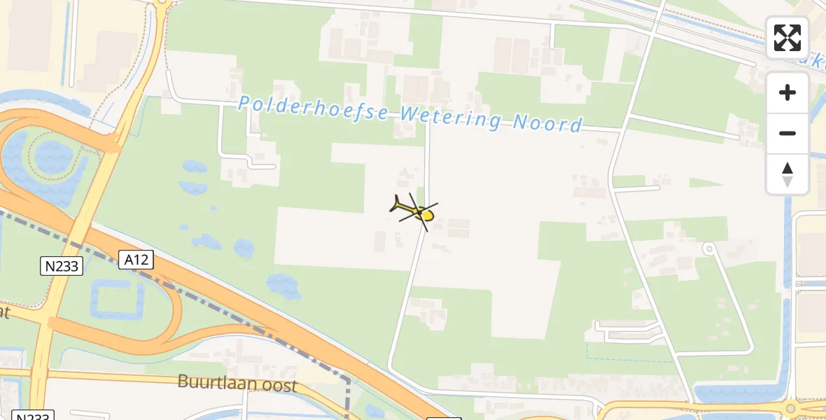 Routekaart van de vlucht: Lifeliner 3 naar De Klomp