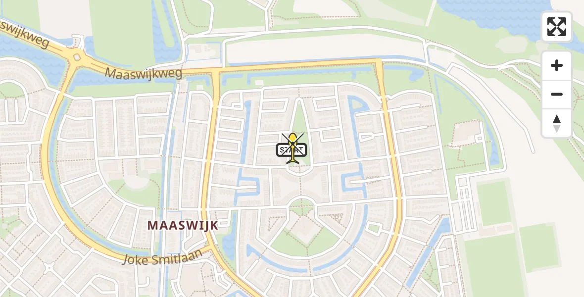 Routekaart van de vlucht: Lifeliner 2 naar Spijkenisse, Corrie Vonkplantsoen