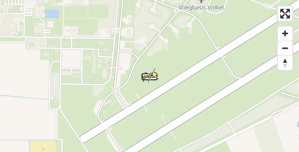Routekaart van de vlucht: Lifeliner 3 naar Vliegbasis Volkel, Zeelandsedijk