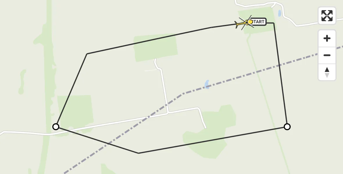 Routekaart van de vlucht: Politiehelikopter naar Vaassen, Dalweg