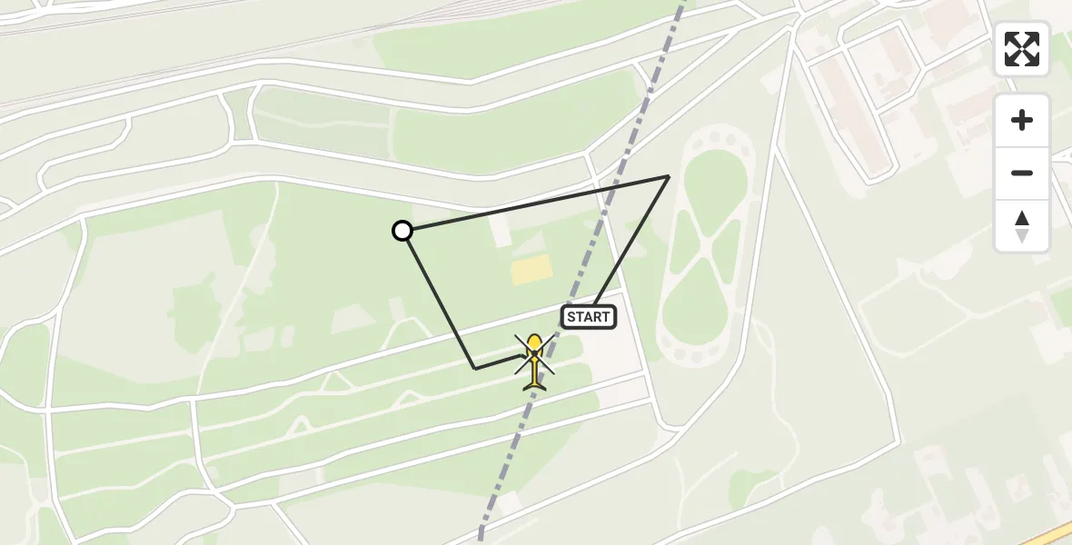 Routekaart van de vlucht: Politiehelikopter naar Soest, Barchman Wuytierslaan