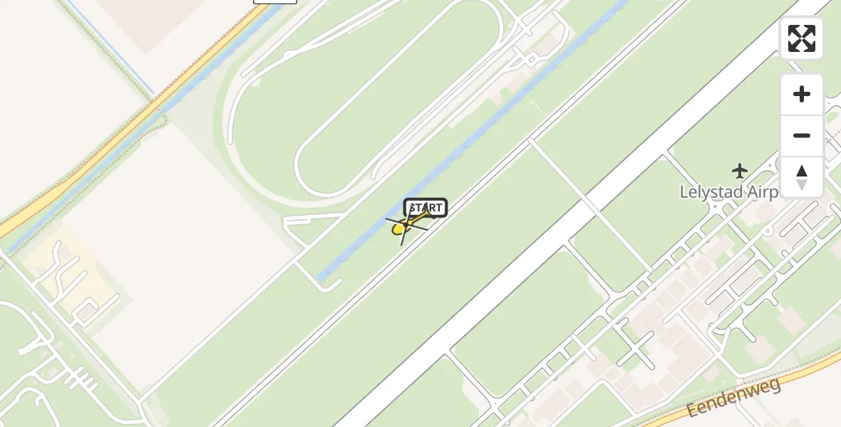 Routekaart van de vlucht: Politiehelikopter naar Lelystad Airport, Talingweg