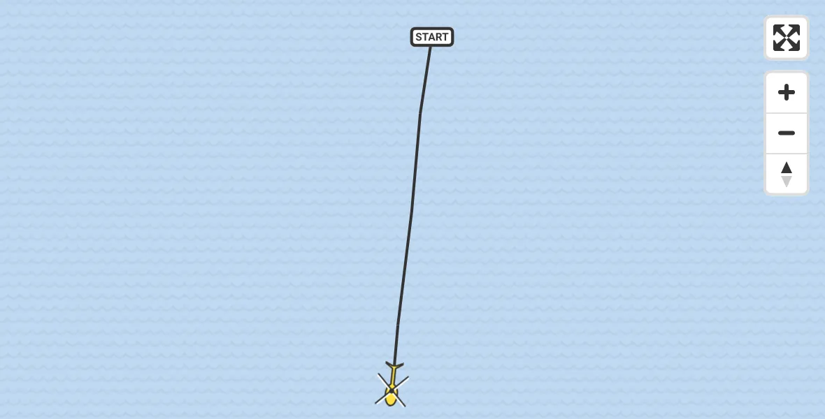 Routekaart van de vlucht: Kustwachthelikopter naar Lelystad, Markermeer & IJmeer