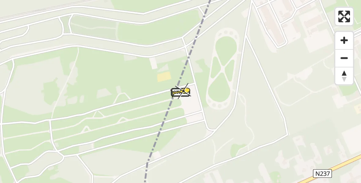 Routekaart van de vlucht: Politieheli naar Amersfoort, Barchman Wuytierslaan