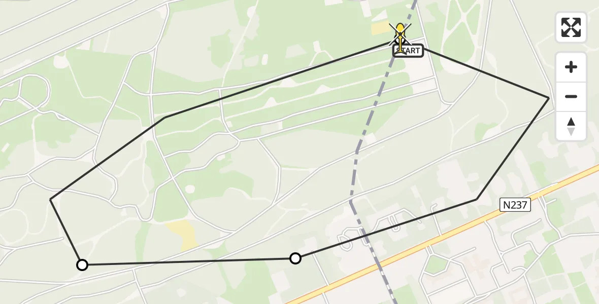 Routekaart van de vlucht: Politieheli naar Amersfoort, Amersfoortsestraat