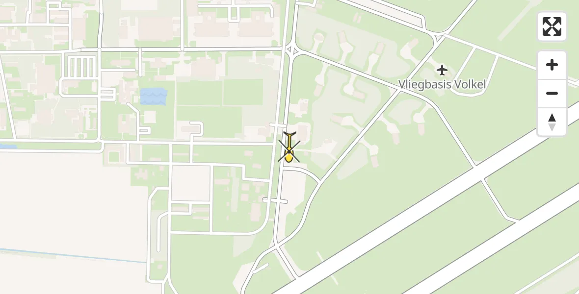 Routekaart van de vlucht: Lifeliner 3 naar Vliegbasis Volkel