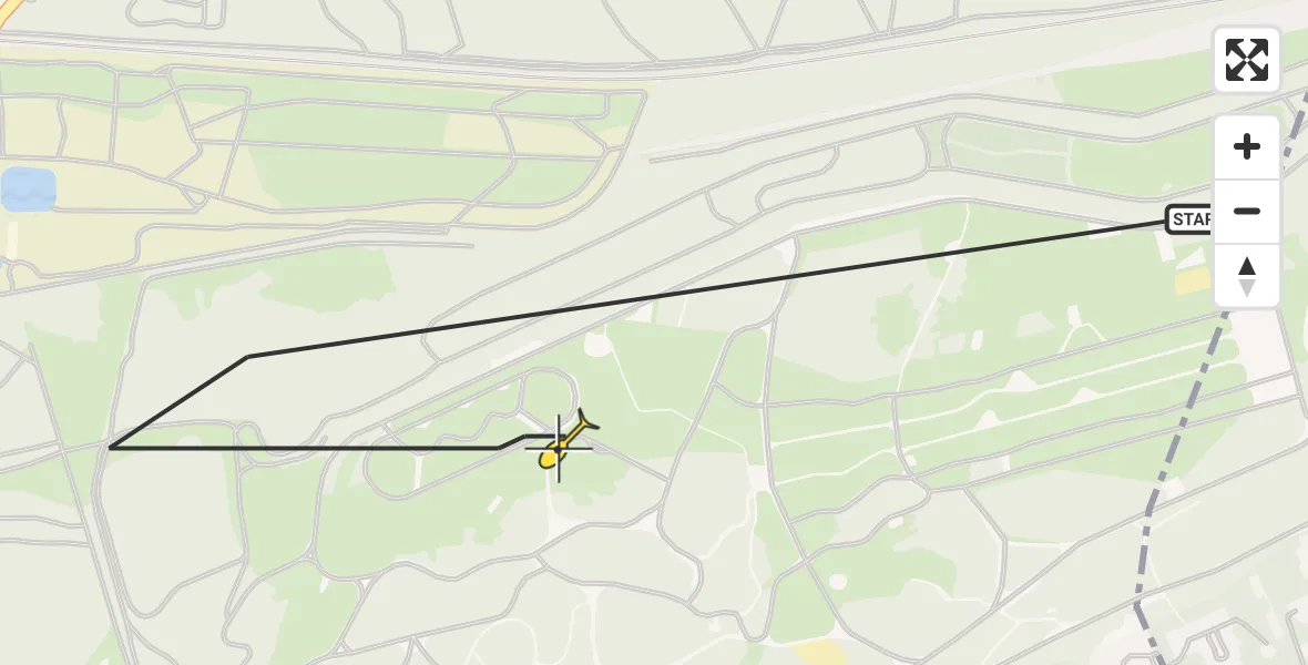 Routekaart van de vlucht: Politieheli naar Soest, Monnikenboschweg