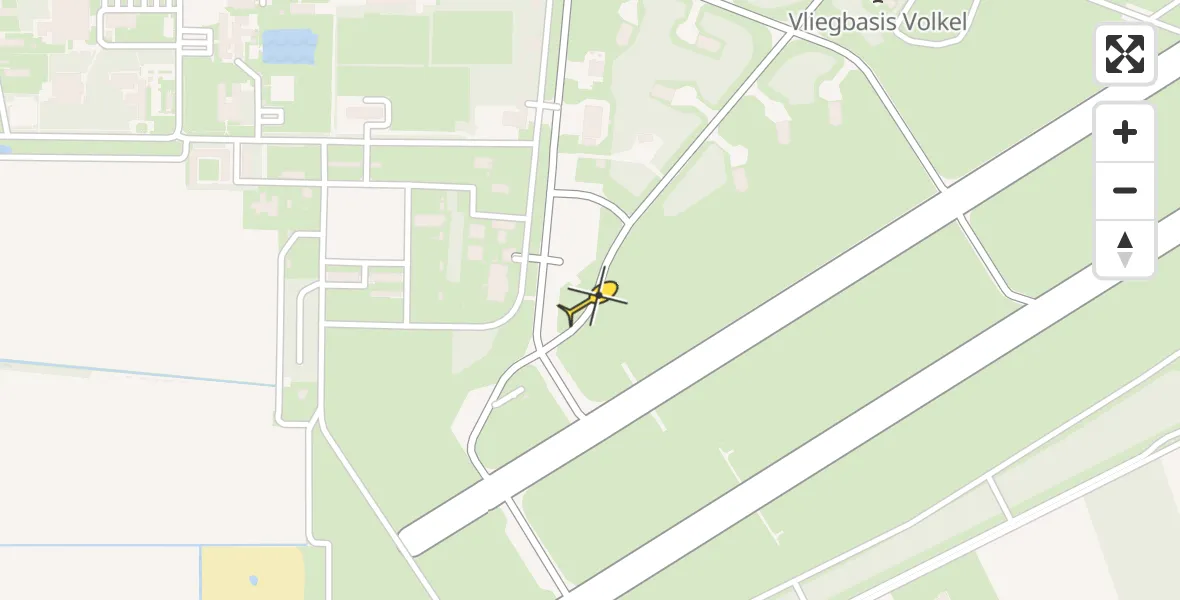 Routekaart van de vlucht: Lifeliner 3 naar Vliegbasis Volkel