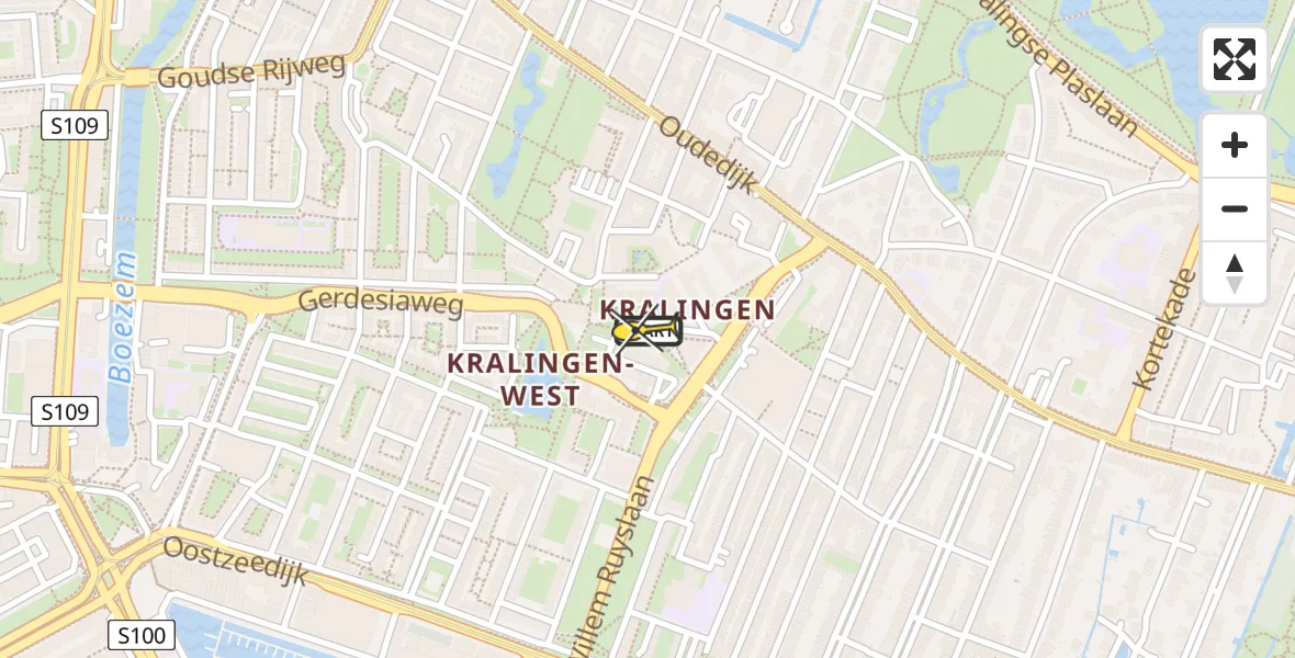 Routekaart van de vlucht: Lifeliner 2 naar Rotterdam, Ringersplaats