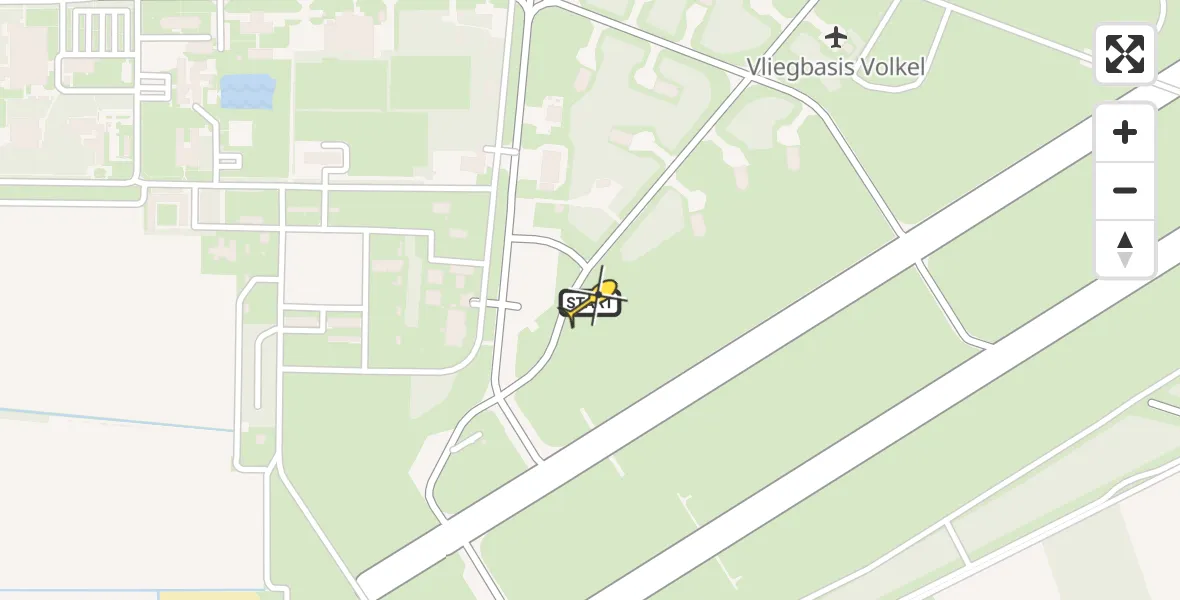 Routekaart van de vlucht: Lifeliner 3 naar Vliegbasis Volkel, Zeelandsedijk