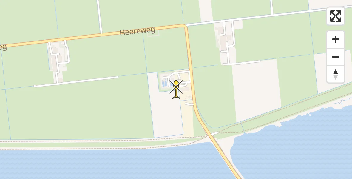 Routekaart van de vlucht: Ambulanceheli naar Schiermonnikoog